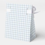 Frühherbst Klassisches Gingham | Staubblau Geschenkschachtel (Rückseite)