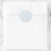 Frühherbst Klassisches Gingham | Staubblau Runder Aufkleber (Tasche)