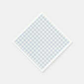 Frühherbst Klassisches Gingham | Staubblau Serviette (Ecke)