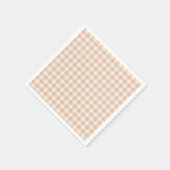 Frühherbst Klassisches Gingham | Warmes Aprikot Serviette (Ecke)