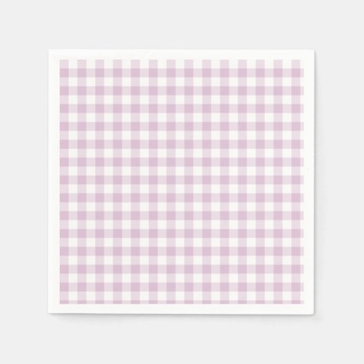 Frühherbst Klassisches Gingham | Warmes Lila Serviette (Vorderseite)