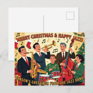 Frühherzliche Grüße von der Jazzband Postkarte