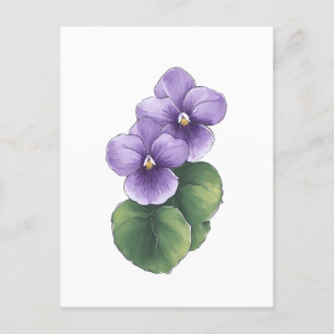 Frühjahr 26 Blume, Linie zeichnend, minimalistisch Postkarte