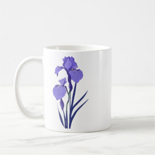 Frühjahr 42 Blume, Linie zeichnend, minimalistisch Kaffeetasse