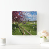 Frühjahr an der Rivercut Wall Uhr (Zuhause)