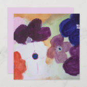 Frühjahr-Anemonen-Flachgrüßkarte (Vorne/Hinten)