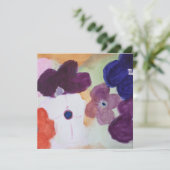 Frühjahr-Anemonen-Flachgrüßkarte (Stehend Vorderseite)