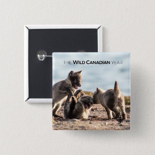 Frühjahr - Arctic Fox Button (Vorne & Hinten)