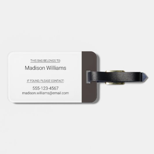 Frühjahr - Arctic Fox Gepäckanhänger (Rückseite horizontal)