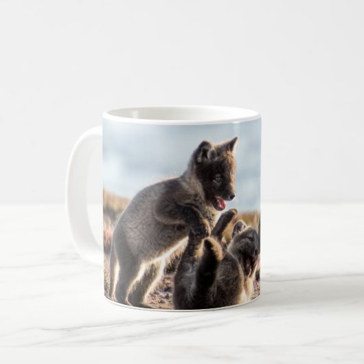 Frühjahr - Arctic Fox Kaffeetasse (Vorderseite Links)