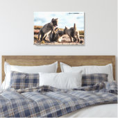 Frühjahr - Arctic Fox Leinwanddruck (Insitu (Schlafzimmer))