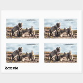 Frühjahr - Arctic Fox Rechteckiger Aufkleber (Blatt)