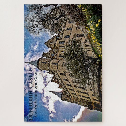 Frühjahr auf Dunrobin Castle, Sutherland Clan Puzzle (Vertikal)