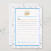 Frühjahr Birds Baby ShowerAdvice List Einladung (Vorderseite)