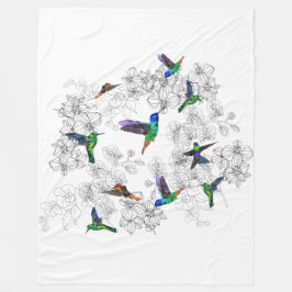 Frühjahr Birds Fleece Blanket