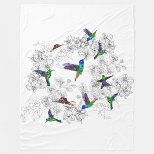 Frühjahr Birds Fleece Blanket