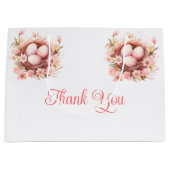 Frühjahr Birds Nest Baby Dusche Große Geschenktüte (Vorderseite)