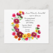 Frühjahr bis Hochzeit im Herbst Aufschub Ankündigungspostkarte (Vorderseite)