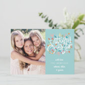 Frühjahr bläst Osterfotokarte Feiertagskarte (Stehend Vorderseite)