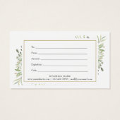 Frühjahr-Blätter Geschenkgutschein (Rückseite)