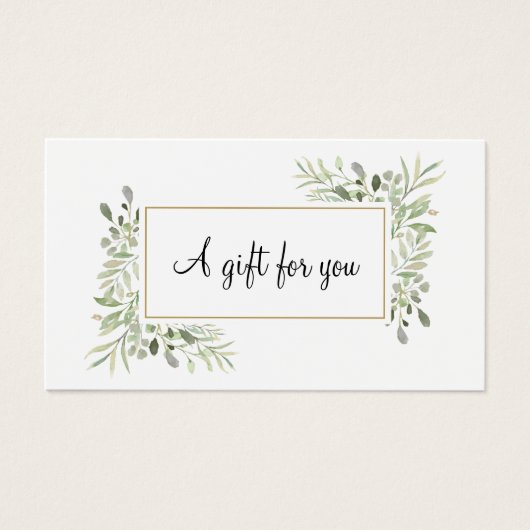 Frühjahr-Blätter Geschenkgutschein (Vorderseite)