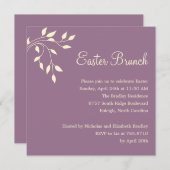 Frühjahr Blätter OsterParty Einladung (Vorne/Hinten)