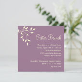 Frühjahr Blätter OsterParty Einladung (Stehend Vorderseite)