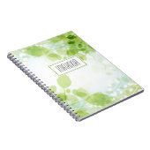 Frühjahr Blätter Wasserfarbe Mit Monogramm Notizblock (Rechte Seite)