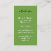 Frühjahr Blühe Visitenkarten Visitenkarte (Rückseite)