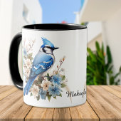 Frühjahr blüht Blauer Jay-Bird Tasse