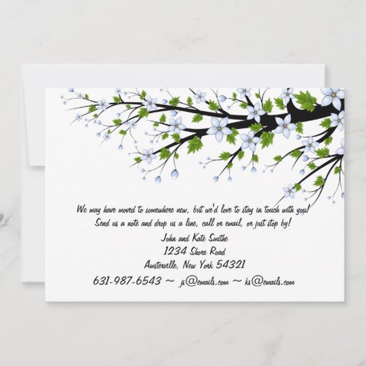 Frühjahr blüht neue Ankündigung (Vorderseite)