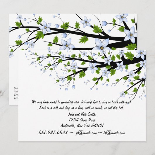 Frühjahr blüht neue Ankündigung (Vorne/Hinten)