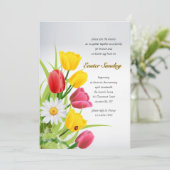 Frühjahr blüht Ostereinladung Einladung (Stehend Vorderseite)