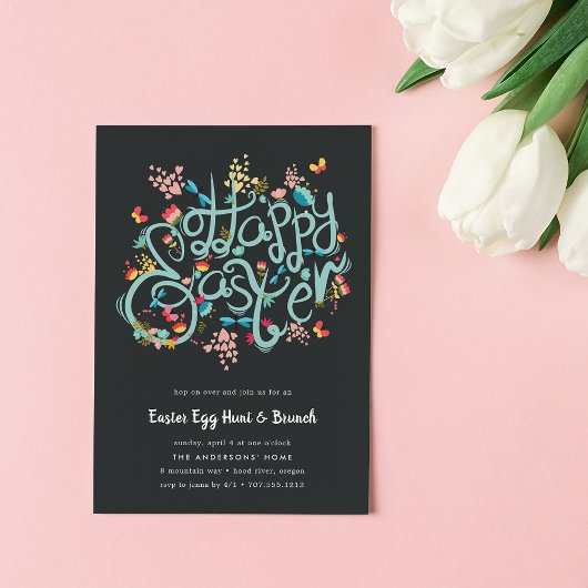 Frühjahr blüht Ostereinladung Einladung