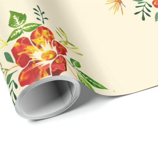 Frühjahr-Blume Geschenkpapier (Rolleneckpunkt)