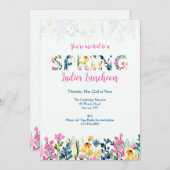 Frühjahr Blume Grenz Einladung (Vorne/Hinten)