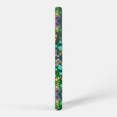 Frühjahr-Blume Muster Grün Lila Samsung Galaxy Hülle (Rechte Seite)