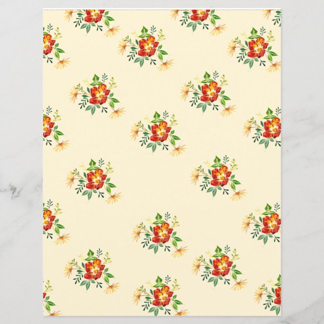 Frühjahr-Blume Scrapbook Paper (Vorderseite)