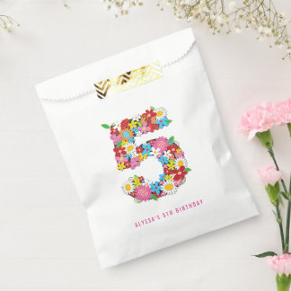 Frühjahr Blüten Fünf Geburtstagsparty Gefallen Tas Geschenktütchen