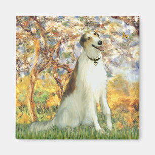 Frühjahr - Borzoi Magnet