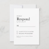 Frühjahr Botanische Weiße Hochzeit RSVP (Vorderseite)