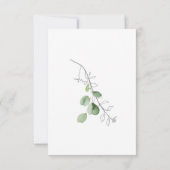 Frühjahr Botanische Weiße Hochzeit RSVP (Rückseite)