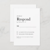 Frühjahr Botanische Weiße Hochzeit RSVP (Vorne/Hinten)