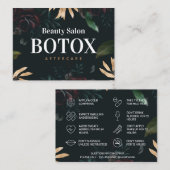 Frühjahr-Botox-Aftercare-Anweisungen Visitenkarte (Vorne/Hinten)