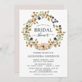 Frühjahr Brautparty Ethereal Blumenreath Moderne Einladung (Vorne/Hinten)