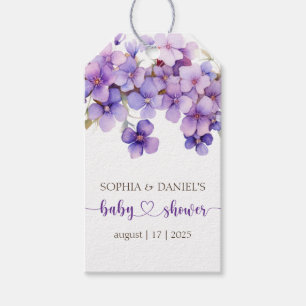 Frühjahr Delicate Violet Blume Babydusche Geschenkanhänger