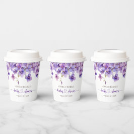 Frühjahr Delicate Violet Blume Babydusche Pappbecher