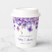 Frühjahr Delicate Violet Blume Babydusche Pappbecher (Vorderseite)