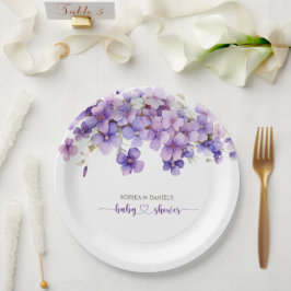 Frühjahr Delicate Violet Blume Babydusche Pappteller