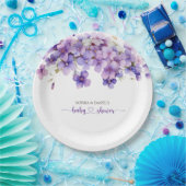 Frühjahr Delicate Violet Blume Babydusche Pappteller